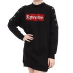 Robe sweat noire femme supreme jessy