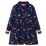 Robe - vidaxl - manches longues - imprim floral - 100% lyocell - taille 116 (5 - 6 ans)