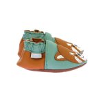 Robeez chaussons gingerbear vert camel