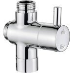 Robinet arret 3 voies chrome en laiton entre de commutateur de douche universelle (g1 / 2 ?) et 2 prises ...