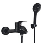 Robinet de baignoire cascade noir mural avec douche à main 3 jets au choix mitigeur de baignoire avec ... Robinet de baignoire cascade noir mural avec douche à main 3 jets au choix mitigeur de baignoire avec ...