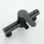 Robinet de baignoire - douche en acier inoxydable noir robinet de douche de salle de bains pomme de dou ...