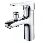 Robinet baignoire robinet monotrou � double usage chaud et froid alliage mitigeur de douche robinet salle ...