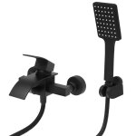 Robinet de baignoire noir cascade robinet de salle de bain mural baignoire douchette à main ensemble ... Robinet de baignoire noir cascade robinet de salle de bain mural baignoire douchette à main ensemble ...