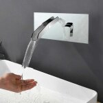 Robinet cascade led mitigeur murale pour lavabo ou baignoire lumineux chrom
