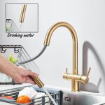 Robinet de cuisine 3 voies mitigeur cuisine pivotant à 360° robinetterie cuisine eau potable robinet ... Robinet de cuisine 3 voies mitigeur cuisine pivotant à 360° robinetterie cuisine eau potable robinet ...