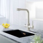 Robinet de cuisine 3 voies mitigeur cuisine pivotant à 360° robinetterie eau potable robinet Évier de ... Robinet de cuisine 3 voies mitigeur cuisine pivotant à 360° robinetterie eau potable robinet Évier de ...