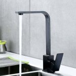 Robinet de cuisine en cuivre noir pivotant 360 robinet cuisine haute pression pour vier cuisine mitigeur ...