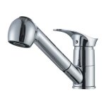 Robinet cuisine avec douchette extractible 2 jets mitigeur evier en laiton chrom� pivotant 360�