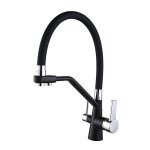 Robinet de cuisine avec douchette extractible mitigeur de cuisine pour filtre  eau 3 en 1 mitigeur vier ...