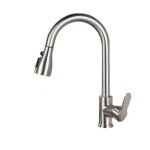 Robinet de cuisine extractible � 3 modes eau chaude froide - corps solide bross� - flexible inox 60cm ...