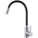 Robinet de cuisine flexible avec 2 modes jet mitigeur Évier cuisine noir bec haut rotatif 360° Robinet de cuisine flexible avec 2 modes jet mitigeur Évier cuisine noir bec haut rotatif 360°