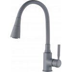 Robinet de cuisine - invena - pogo plus - gris - monotrou - col de cygne