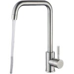 Robinet de cuisine - jiangzha - mitigeur �vier - bec pivotant 360� - acier inox bross� - anti - empreinte ...