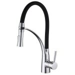 Robinet de cuisine mitigeur avec douchette extractible en silicone noir pivotant 360° mitigeur evier ... Robinet de cuisine mitigeur avec douchette extractible en silicone noir pivotant 360° mitigeur evier ...