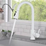Robinet cuisine mitigeur cuisine avec douchette pivotant  360 dvier  arc lev pulvrisateur escamotable ...