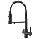 Robinet cuisine noir mitigeur 3 voies cuisine pivotant � 360� robinet �vier de cuisine avec sortie eau ...