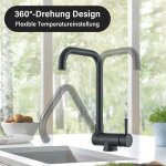 Mitigeur de cuisine rabattable sous fentre robinetterie cuisine pliable bec orientable pour vier fentre ...