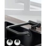 Robinet de cuisine rabattable noir en inox - rotatif  360 - mitigeur evier avec 2 fonctions jet