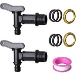 Robinet cuve plastique lot de 2 robinet pour citerne de pluie avec ruban ptfe robinet d�coulement ibc ...