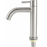 Robinet deau froide simple en acier inoxydable bross g1 / 2 avec poigne monotrou  corps haut pour ...
