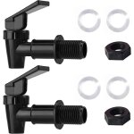 Robinet deau en plastique sans bpa robinet deau de rechange pour seau � eau domestique (2 noirs)