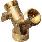 Robinet double pour machine à laver distributeur de tuyau à 2 voies en forme de y connecteur de tuyau ... Robinet double pour machine à laver distributeur de tuyau à 2 voies en forme de y connecteur de tuyau ...