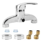 Mitigeur de douche mural monocommande chrom� avec bec g� - levier 2 trous