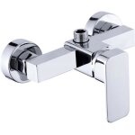 Robinet de douche mural moderne chrom� avec mitigeur de douche pour eau froide et chaude