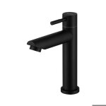 Robinet lave - mains eau froide noir en inox sus304 ? bec fixe 101 mm h179 mm montage monotrou �25 mm ...