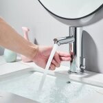 Robinet infrarouge electroniquemitigeur automatique chromerobinet automatique de lavaboacier inoxydable ...