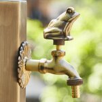 Robinet de jardin d�coratif dext�rieur en laiton r�tro robinet mural pour tuyau darrosage de 1 / 2 grenouille ...