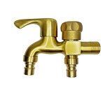 Robinet jardin extrieur double 1 / 2 en laiton robinet anti - gel double sortie pour jardin et machine ...