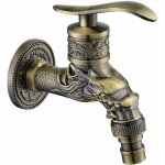 Robinet en laiton antique robinet antique robinet grav� en laiton antique 105 11 18 cm (bronze) - mcj ...