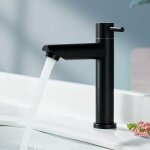 Robinet de lavabo eau froide uniquement robinet salle bain gris en cuivre durablerobinetterie lave mains ...