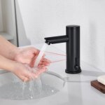 Robinet de lavabo infrarouge automatique noir en laiton avec capteur infrarouge et température réglable ... Robinet de lavabo infrarouge automatique noir en laiton avec capteur infrarouge et température réglable ...