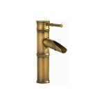 Robinet de lavabo - largeight - rtro - laiton - motif bambou - couleurs multiples