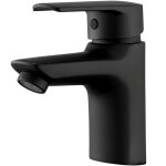 Robinet de lavabo monotrou avec barboteur démontable mitigeur noir en laiton pour vasque / lave - mains ... Robinet de lavabo monotrou avec barboteur démontable mitigeur noir en laiton pour vasque / lave - mains ...
