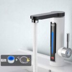 Robinet mitigeur 220vchauffe - eau lectrique instantantube chauffant en acier inoxydable avec affichage ...