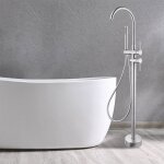 Robinet mitigeur de baignoire sur pied bagno acier bross