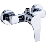 Robinet mitigeur de douche mural en laiton chrom� pour salle de bain eau froide et chaude