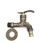 Robinet mural vintage robinet de jardin extrieur g1 / 2 robinet antique sculpt en dragon antique cuisine ...