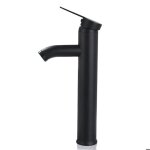 Robinet noir mat cuivre mitigeur lavabo salle de bain robinet eau chaud froid mate bassin robinetterie ...