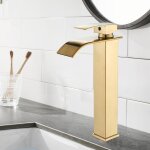 Robinet de salle de bain � cascaderobinet mitigeur de salle de bain � cascade � trous cartouche c�ramique ...