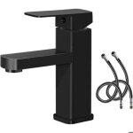 Robinet salle de bain eau froide / chaude surface cuivre noir robinet lavabo durable d�montable