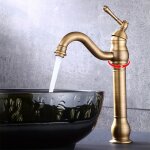 Robinet salle bain haut peut pivoter  360 mitigeur de lavabo robinet de lavabo rtro pour salle de ...
