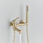 Robinet baignoire dor� bross� mitigeur baignoire cascade monocommande de douche avec douche � main robinet ...