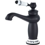 Robinet salle bain retro noir mitigeur lavabo poigne unique robinet lavabo salle de bain mitigeur lavabo ...