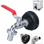 Robinet de vidange ibc 3 / 4 avec adaptateur s60x6 - pour cuves 1000l - raccord rapide pour tuyau - filetage ...