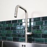 Robinetterie cuisine molette mitigeur �vier � douchette extractible fa�on inox essebagno